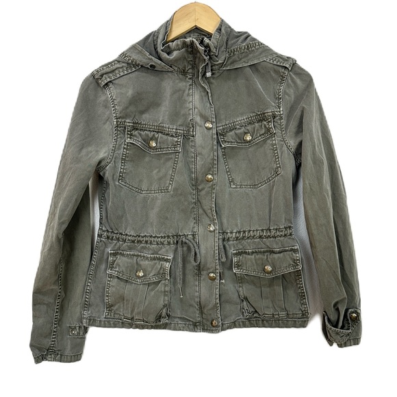 Aritzia Jackets & Blazers - Aritzia Talula‎ Trooper Jacket Gray Utility Pocket Hooded Women’s Small
